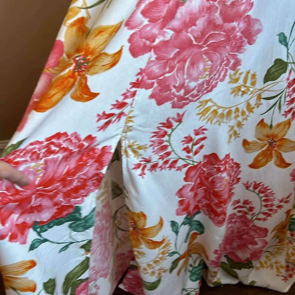 Abel the Label Anthropologie Floral Maxi Dress NWT Sexy Back sz L - Picture 3 of 5